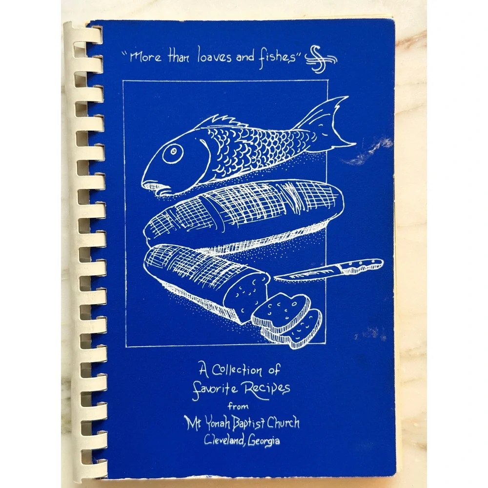 Vintage 1987 Loafs and Fishes Georgia Cookbook Southern Recipes Spiral